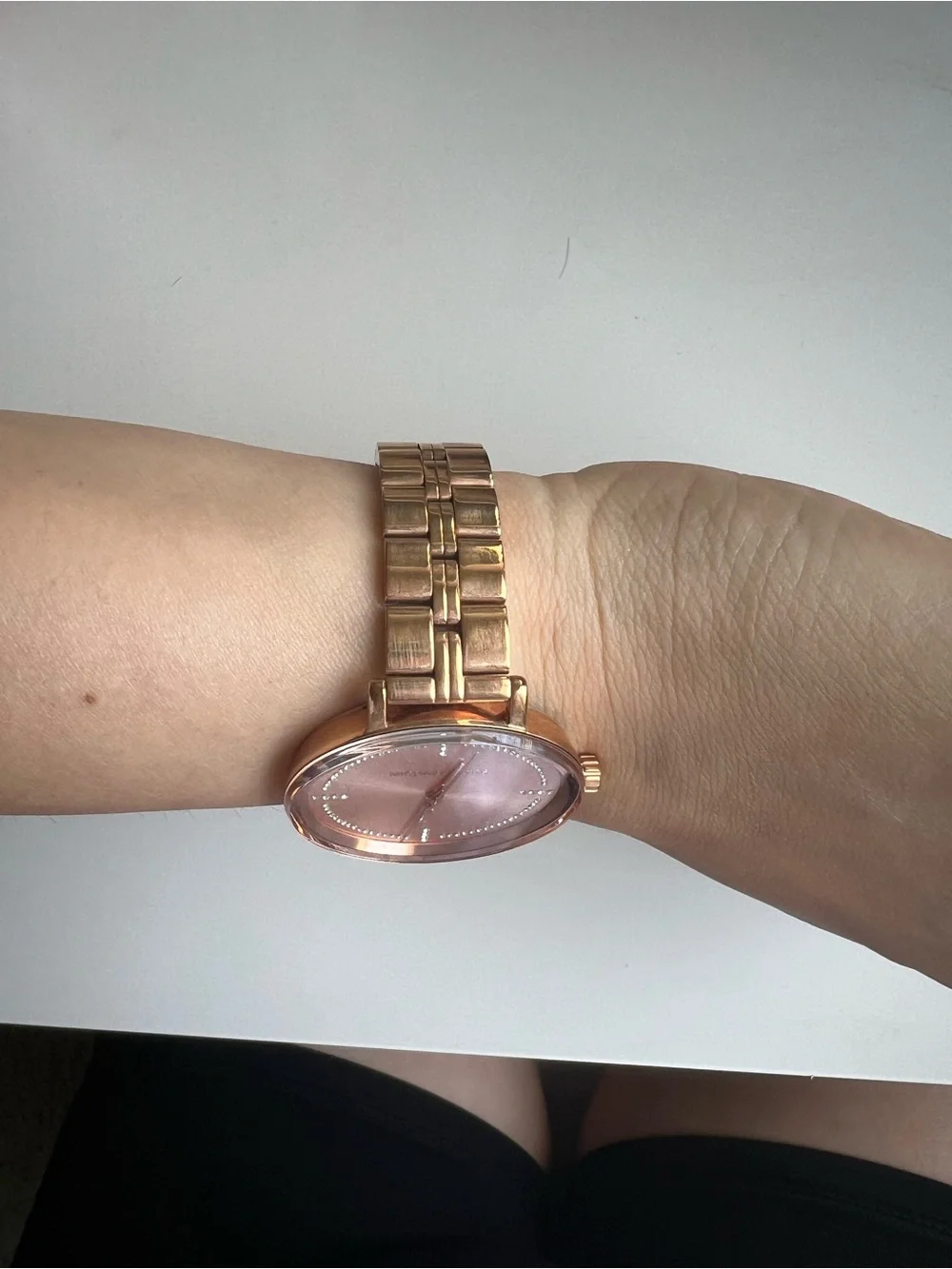 Michael Kors Rose Gold-tone Crystal Accent Bracelet Watch